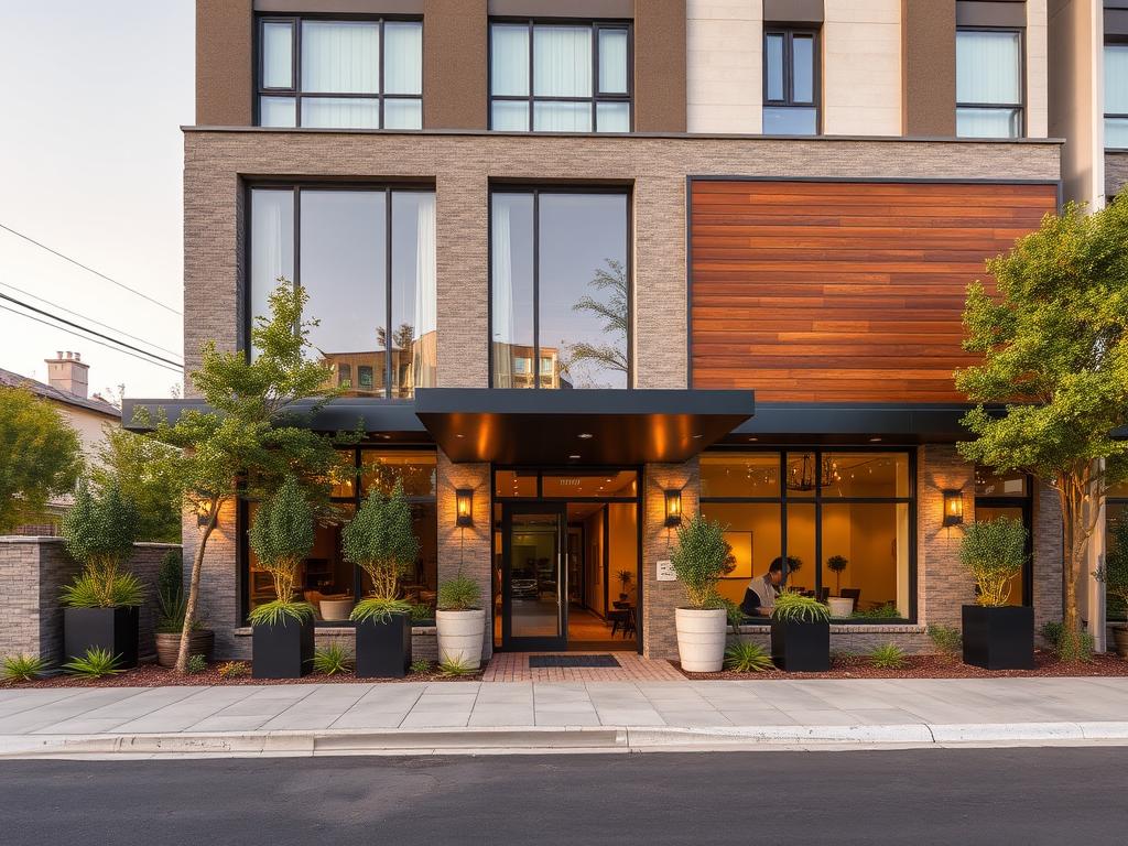 xterior hotel renovation Modern Materials & Eco-Friendly Options фото